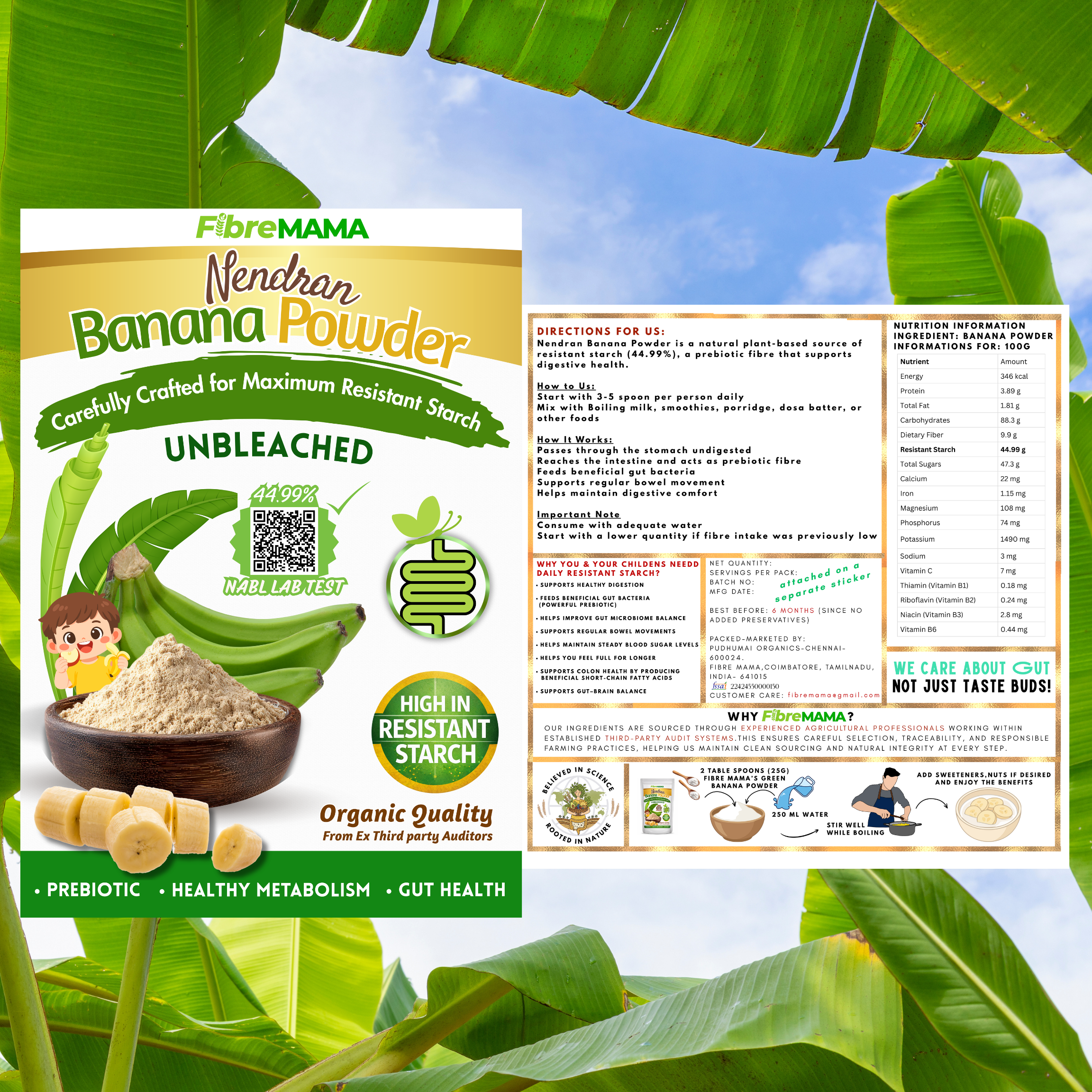 Green Nendram Banana Powder