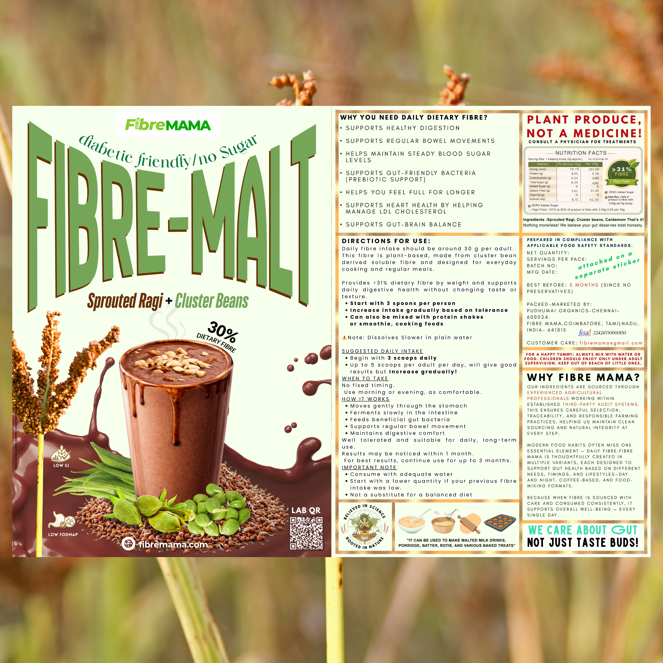 Ragi Fibre Malt