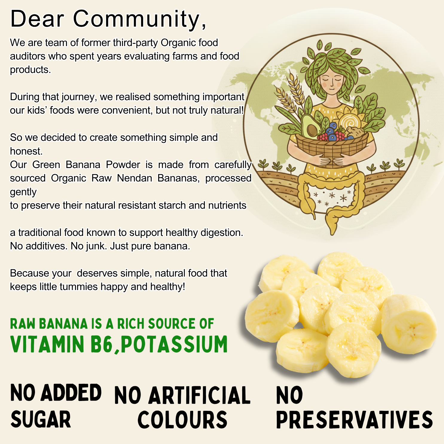 Green Nendram Banana Powder