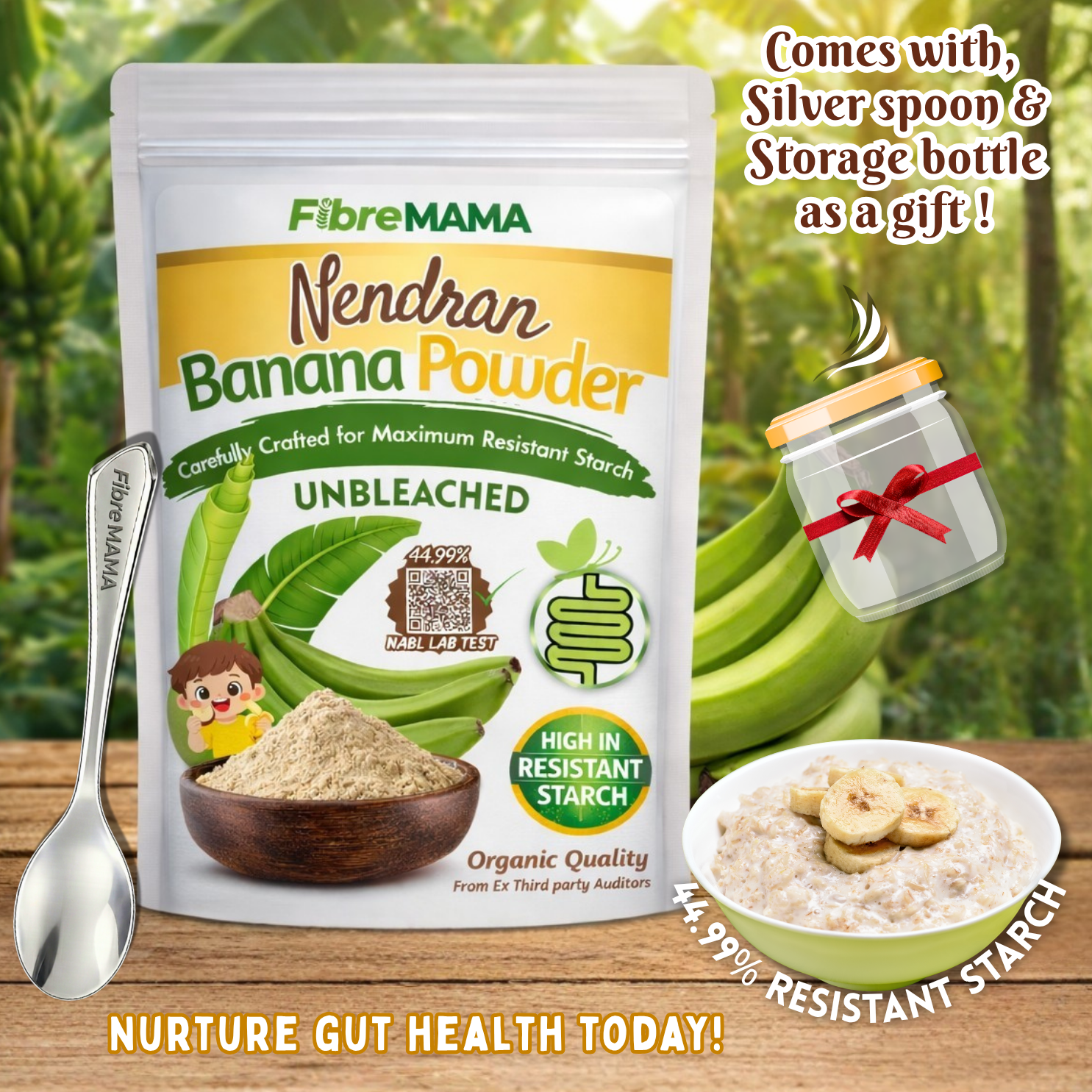 Green Nendram Banana Powder